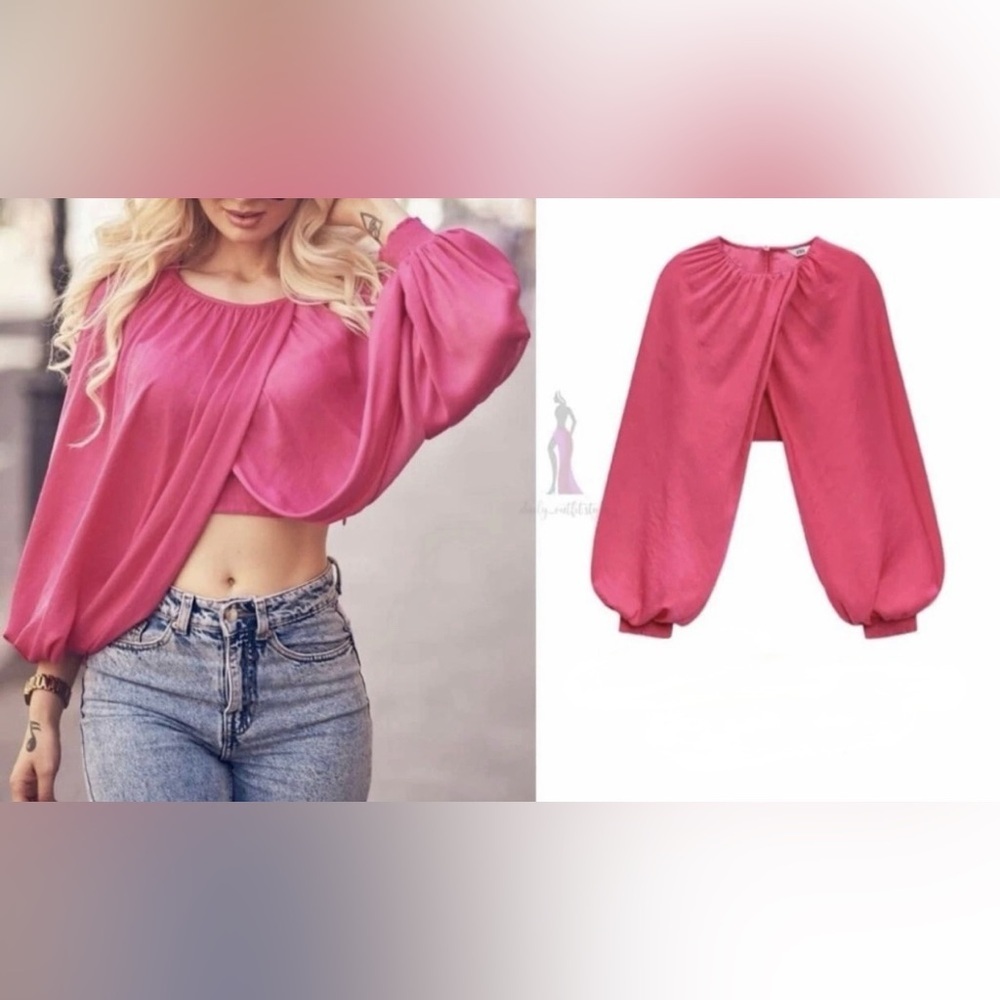 Zara NWT balloon sleeve top, XS